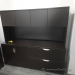 Espresso Office Suite w/ Straight Bow Front Desk & Credenza